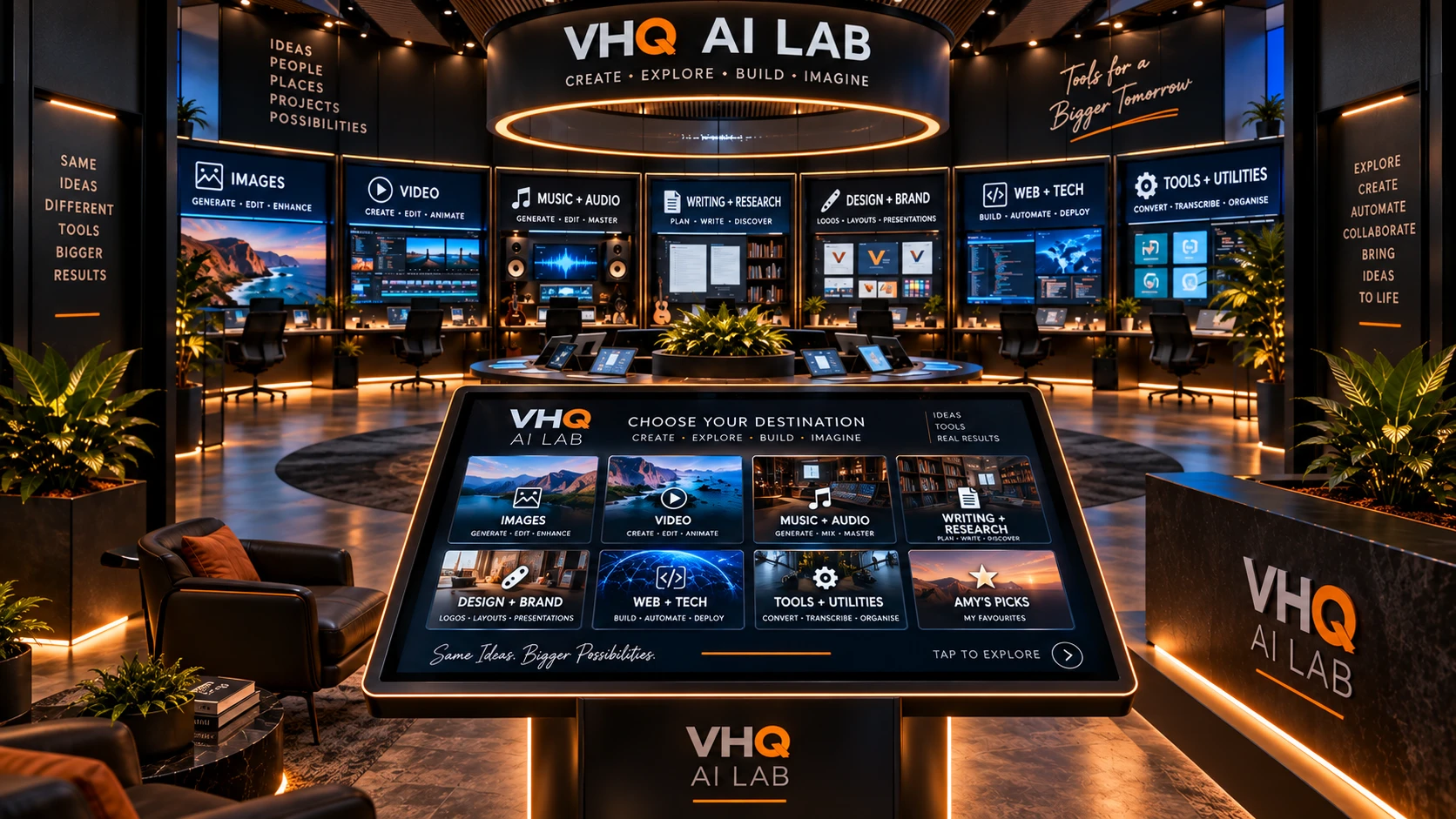 AI Tech destination touchscreen