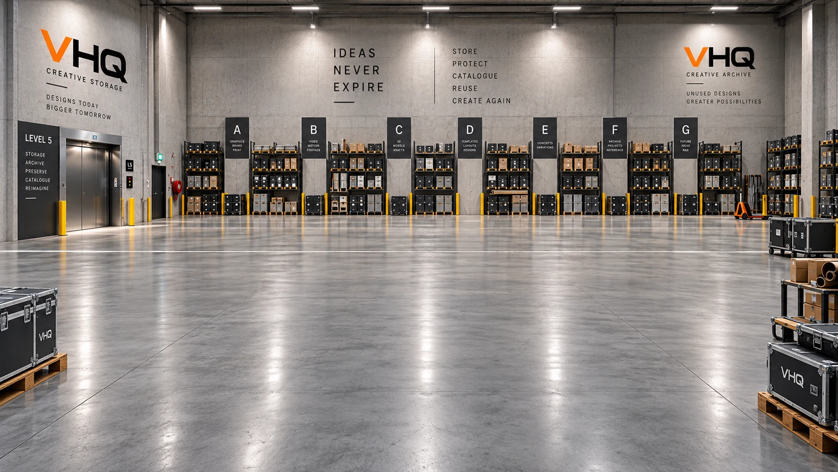 VHQ creative archive warehouse